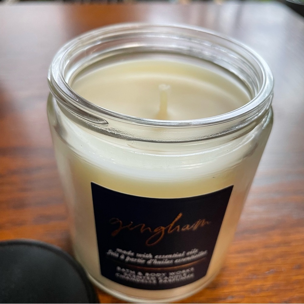 Bath & Body Works Single Wick Candles Gingham & Honeycrisp Apple New - Picture 5 of 5